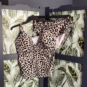 Cheetah print Tankini bathing suit